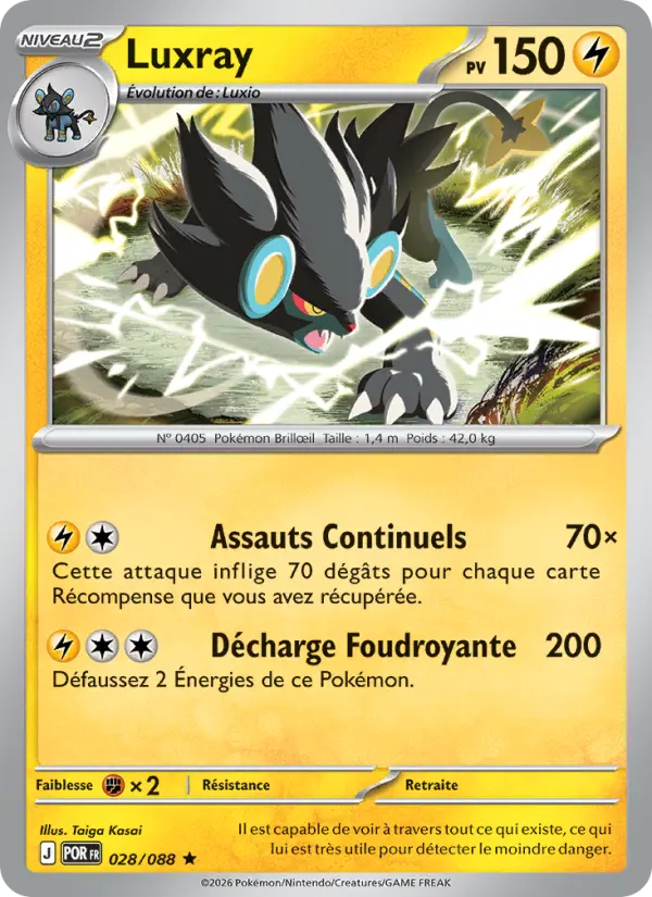 Luxray – carte Pokémon TCG Rare n°028