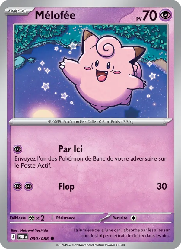 Mélofée – carte Pokémon TCG Commune n°030