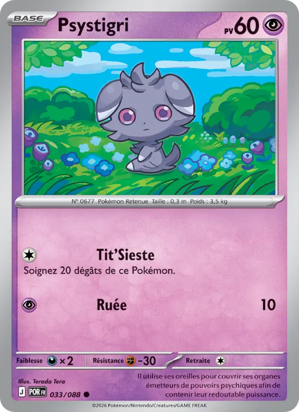 Psystigri – carte Pokémon TCG Commune n°033