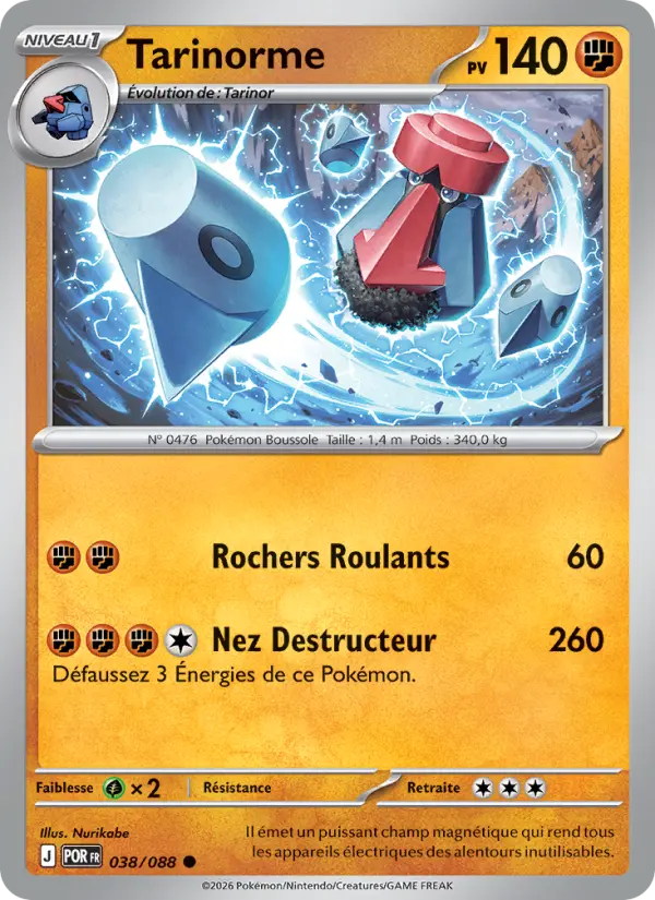 Tarinorme – carte Pokémon TCG Commune n°038
