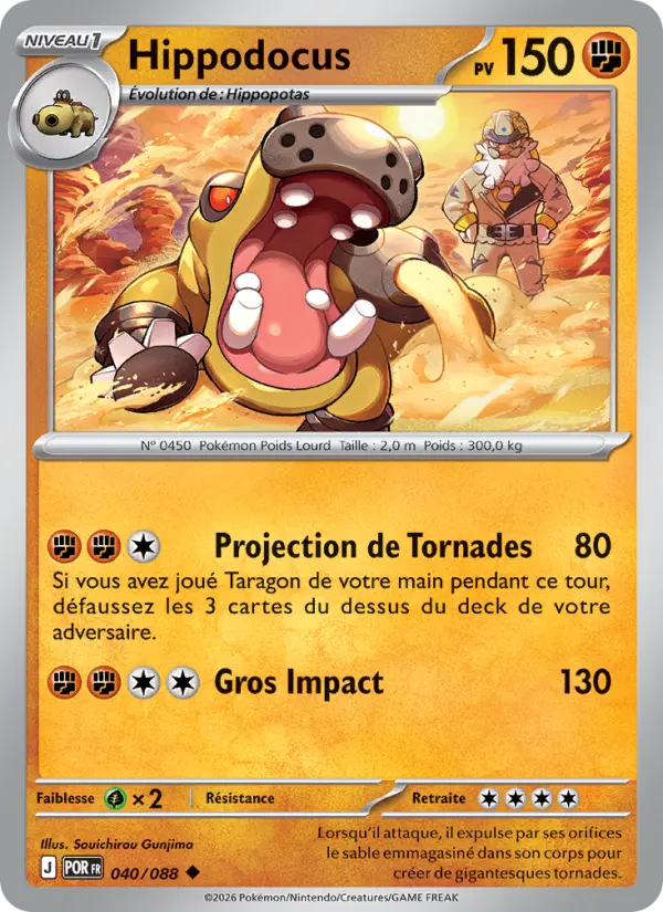 Hippodocus – carte Pokémon TCG Peu Commune n°040