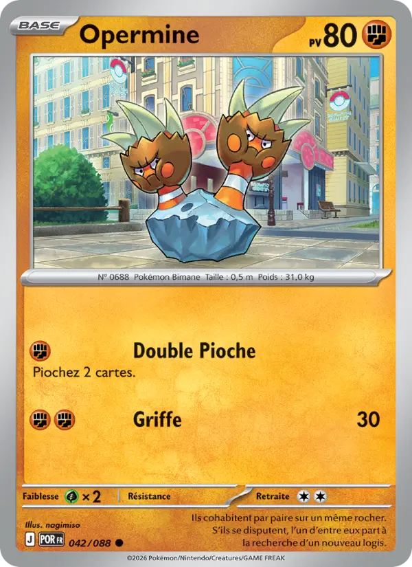 Opermine – carte Pokémon TCG Commune n°042