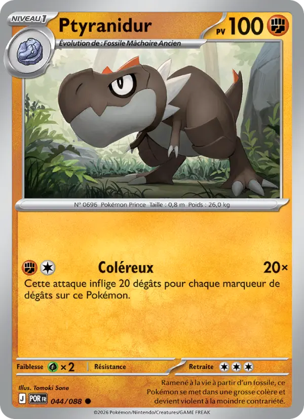 Ptyranidur – carte Pokémon TCG Commune n°044