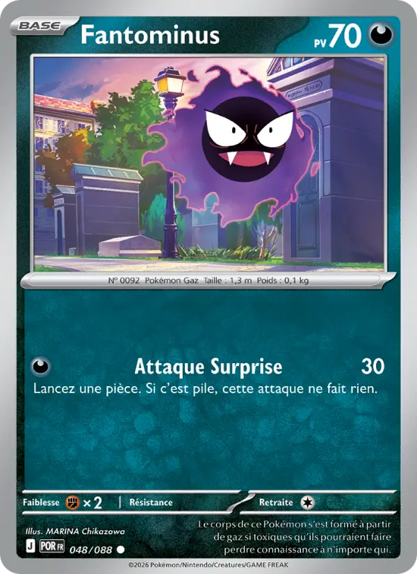 Fantominus – carte Pokémon TCG Commune n°048