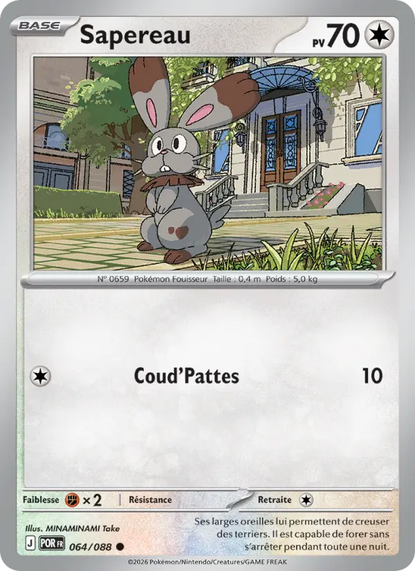 Sapereau – carte Pokémon TCG Commune n°064