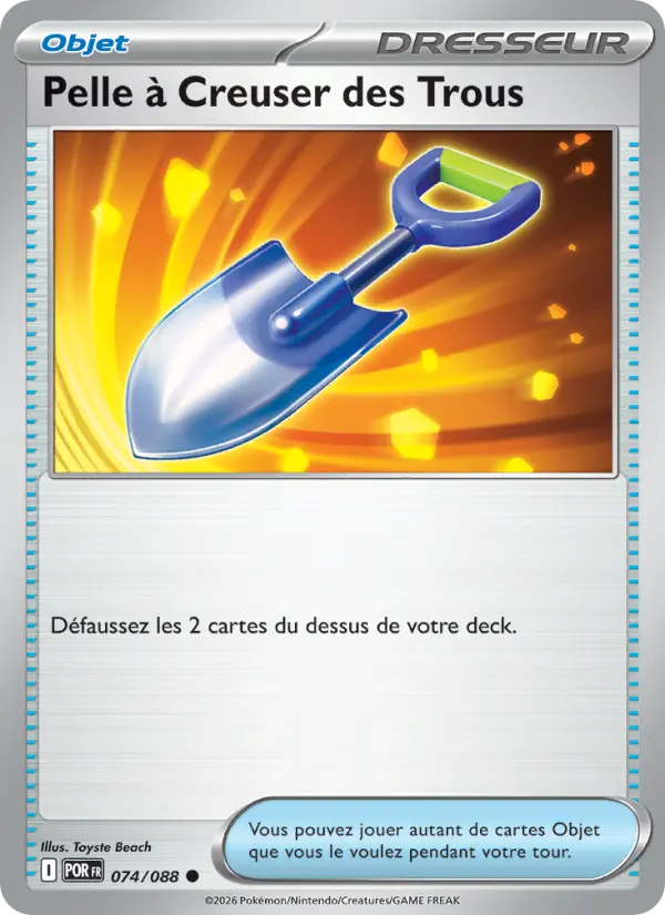 Pelle à Creuser des Trous – carte Pokémon TCG Commune n°074