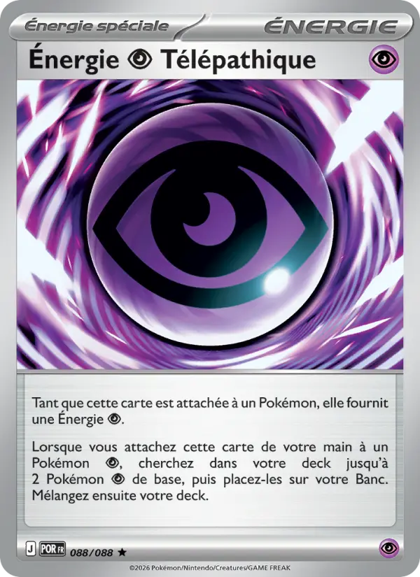 Énergie Psychic Télépathique – carte Pokémon TCG Rare n°088