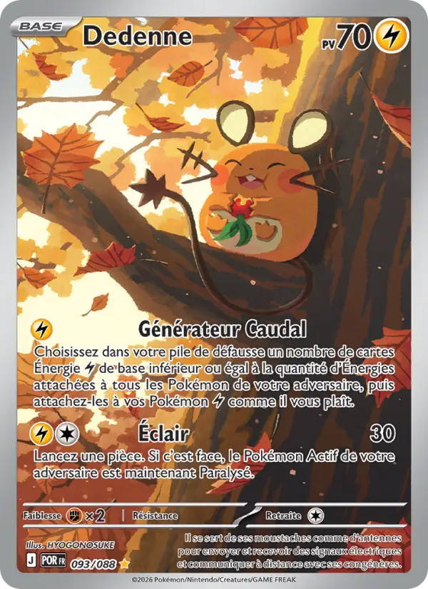 Dedenne – carte Pokémon TCG Illustration rare n°093