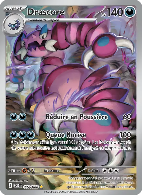 Drascore – carte Pokémon TCG Illustration rare n°097