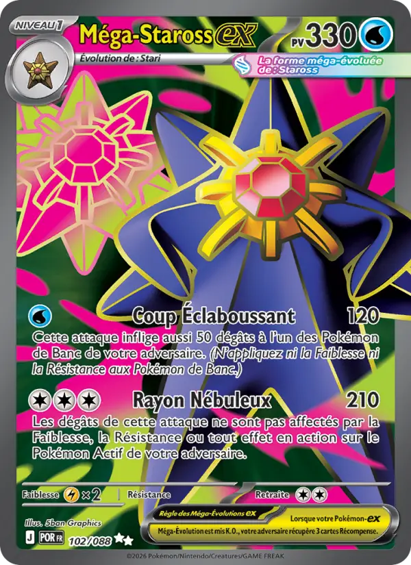 Méga-Staross-ex – carte Pokémon TCG Ultra Rare n°102