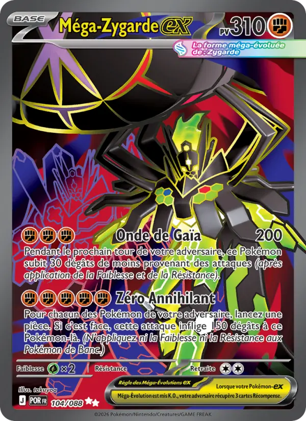 Méga-Zygarde-ex – carte Pokémon TCG Ultra Rare n°104