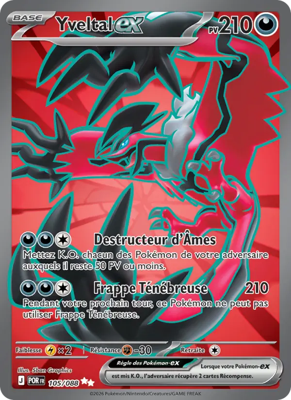 Yveltal-ex – carte Pokémon TCG Ultra Rare n°105
