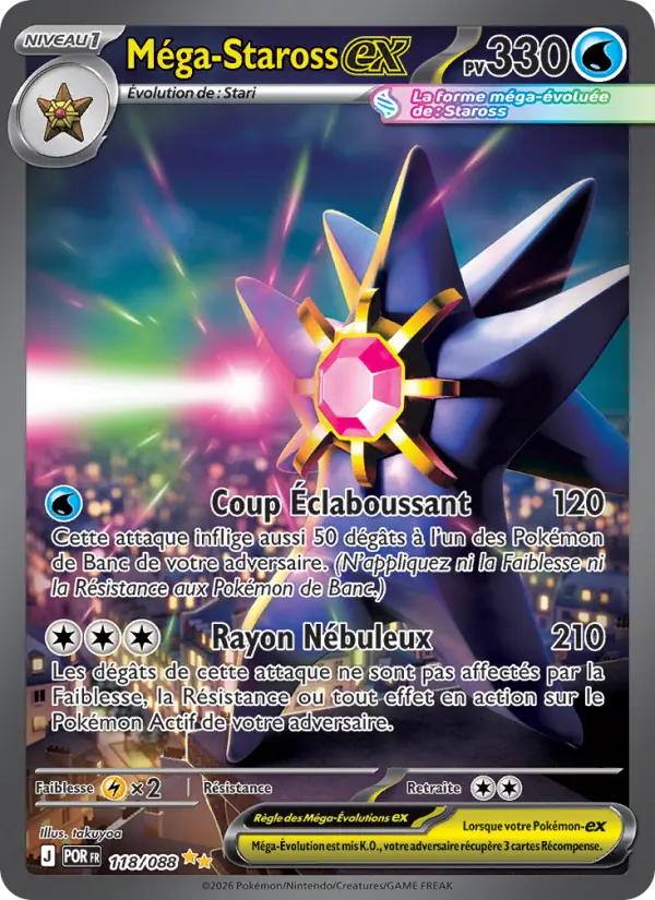 Méga-Staross-ex – carte Pokémon TCG Illustration spéciale rare n°118