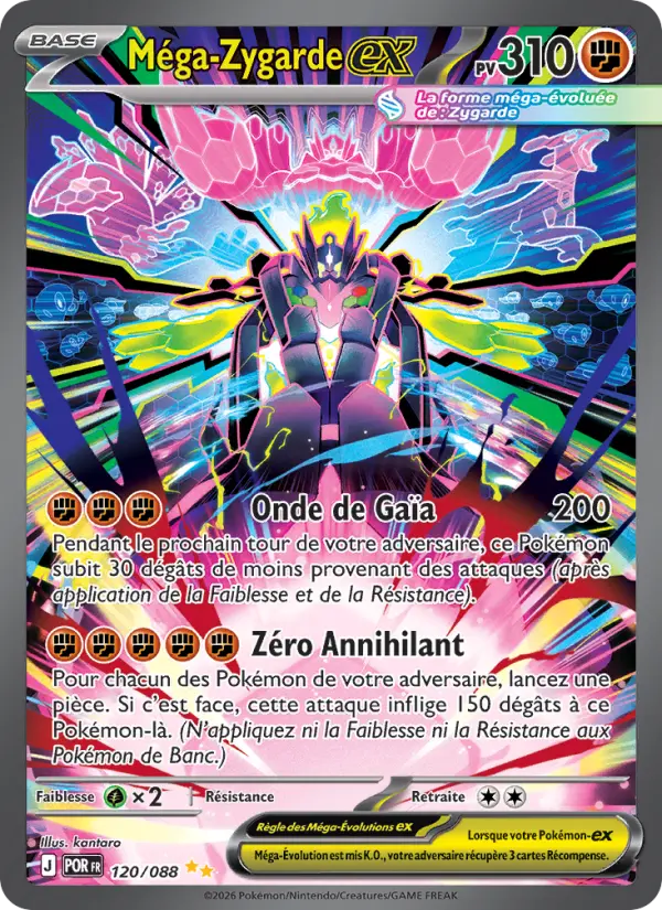 Méga-Zygarde-ex – carte Pokémon TCG Illustration spéciale rare n°120