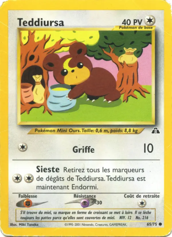 Teddiursa – carte Pokémon TCG Commune n°65