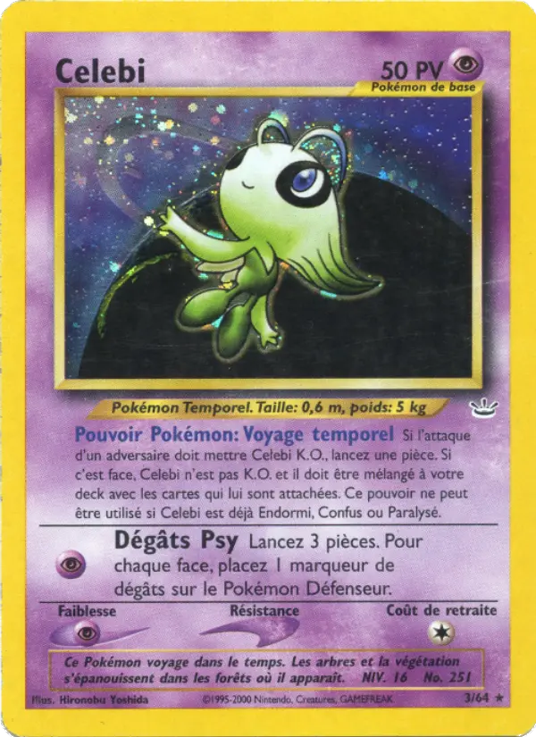 Celebi – carte Pokémon TCG Rare n°3