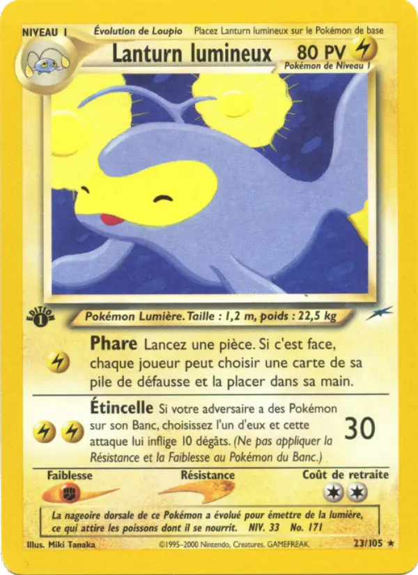 Lanturn lumineux – carte Pokémon TCG Rare n°23