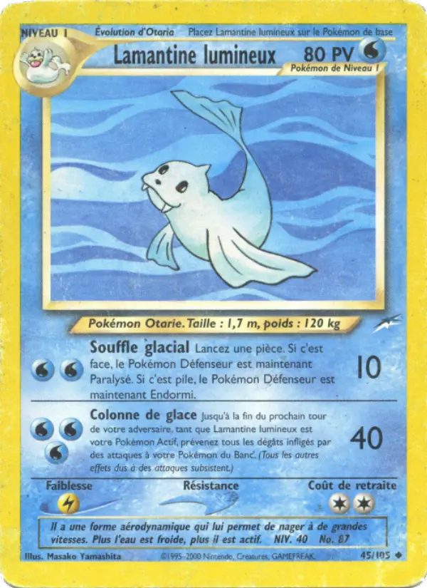 Lamantine lumineux – carte Pokémon TCG Peu Commune n°45