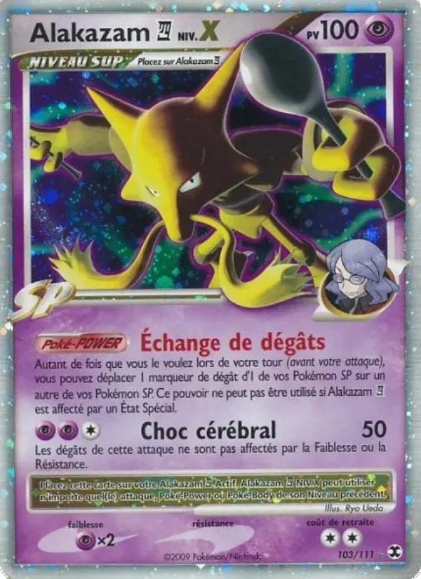 Alakazam  Niv. X – carte Pokémon TCG Rare Holo LV.X n°103