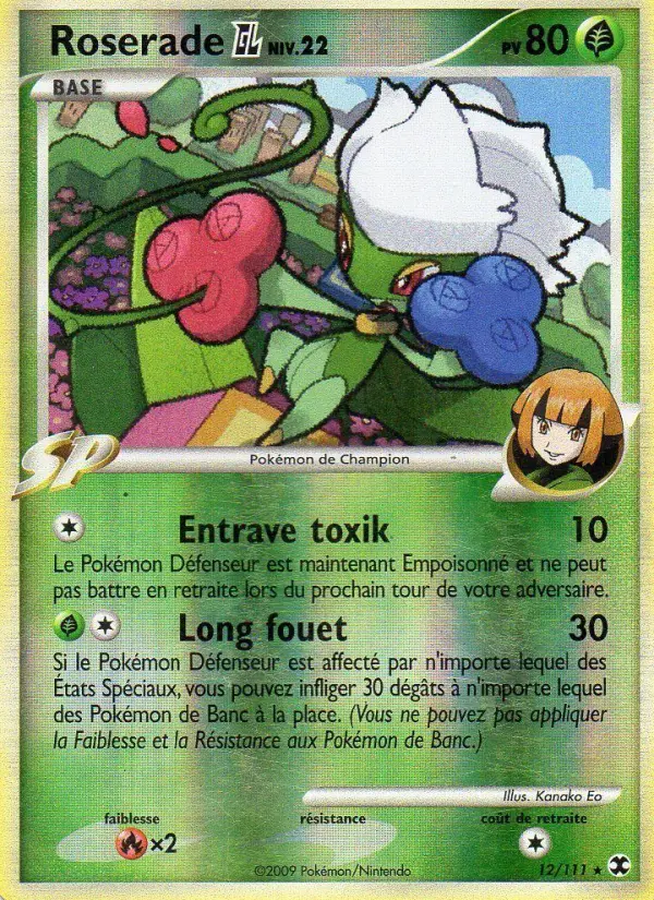 Roserade  Niv. 22 – carte Pokémon TCG Rare Holo n°12