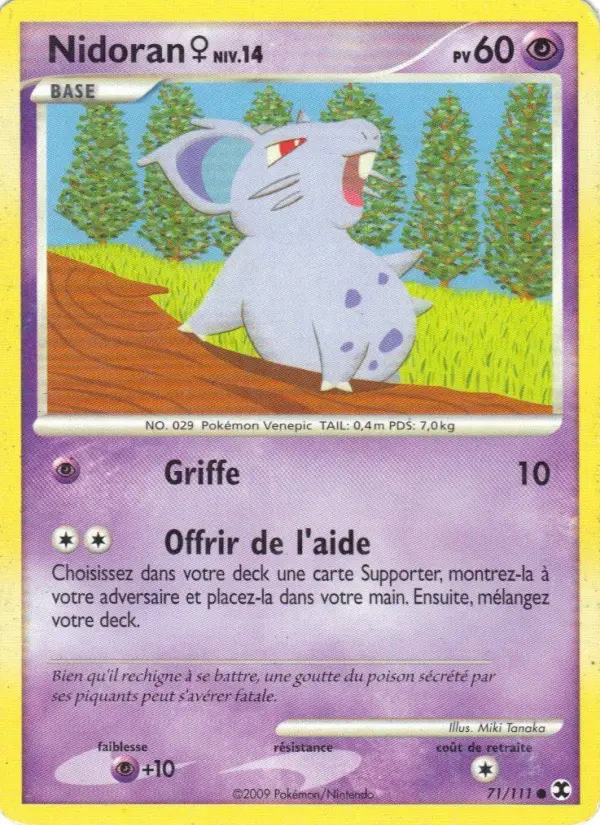 Nidoran♀ Niv. 14 – carte Pokémon TCG Commune n°71