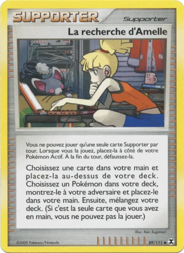 La recherche d'Amelle – carte Pokémon TCG Peu Commune n°89
