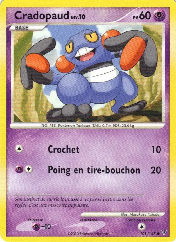 Cradopaud – carte Pokémon TCG Commune n°101