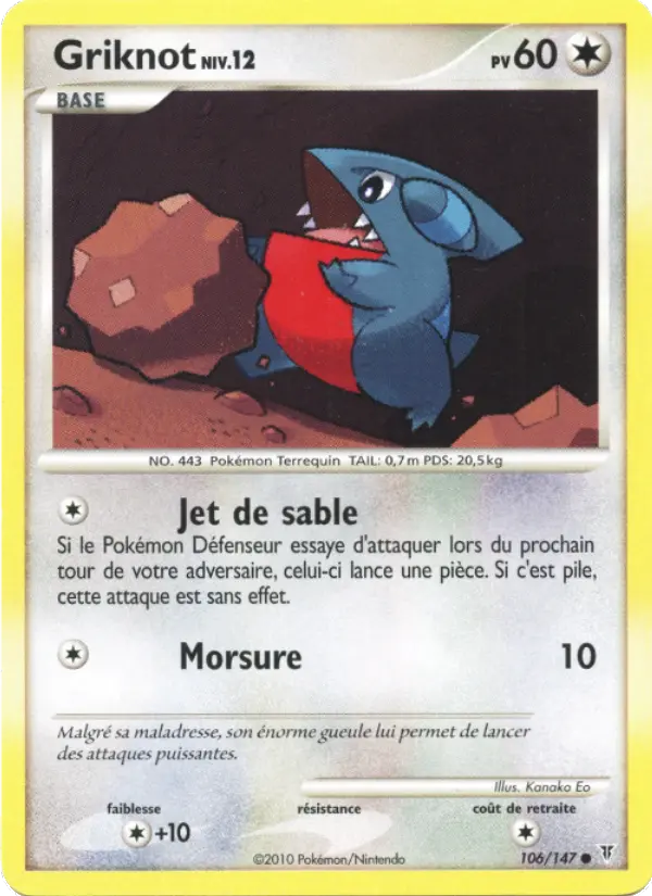 Griknot – carte Pokémon TCG Commune n°106