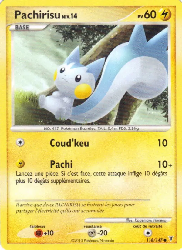 Pachirisu – carte Pokémon TCG Commune n°118