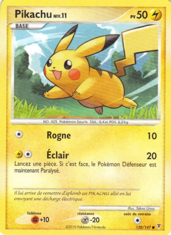 Pikachu – carte Pokémon TCG Commune n°120