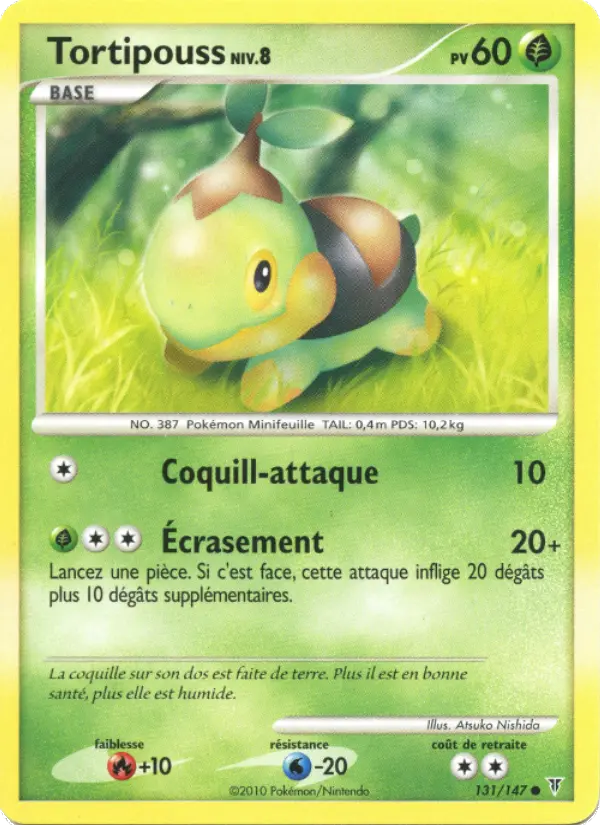 Tortipouss – carte Pokémon TCG Commune n°131