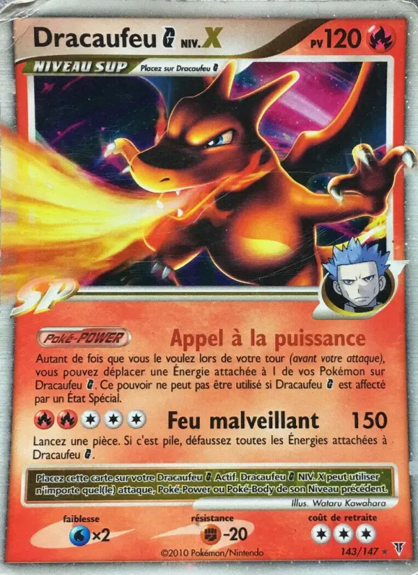 Dracaufeu  – carte Pokémon TCG Rare Holo LV.X n°143