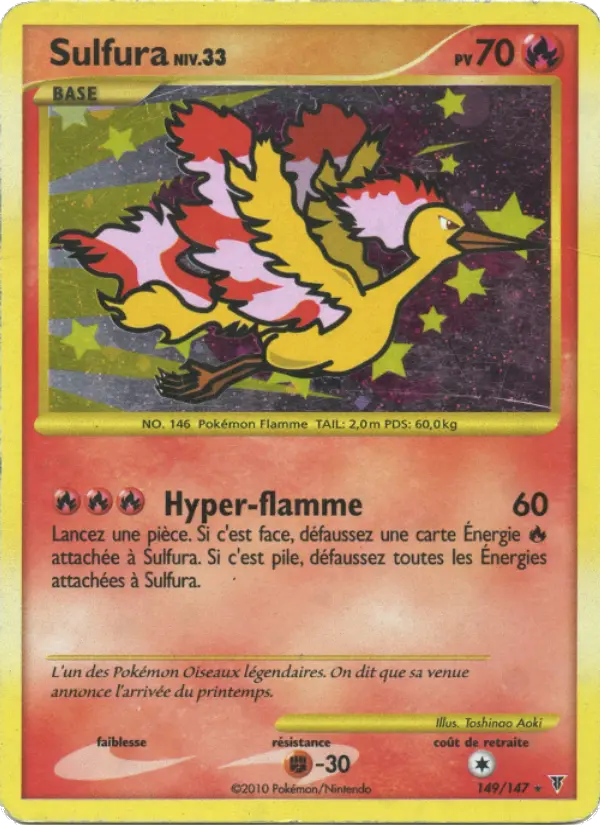 Sulfura – carte Pokémon TCG Rare n°149
