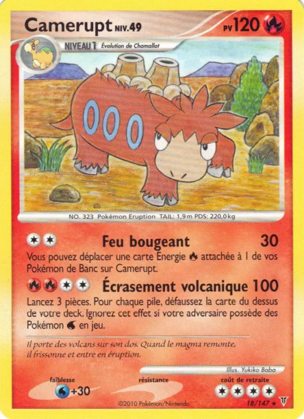 Camerupt – carte Pokémon TCG Rare n°18