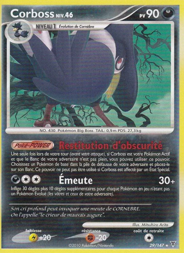 Corboss – carte Pokémon TCG Rare n°29