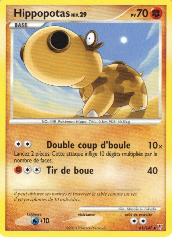 Hippopotas – carte Pokémon TCG Peu Commune n°61