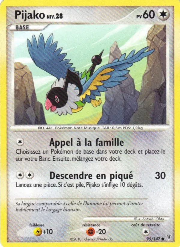 Pijako – carte Pokémon TCG Commune n°95