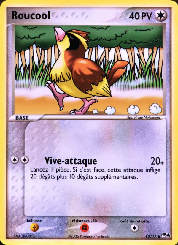 Roucool – carte Pokémon TCG Commune n°12