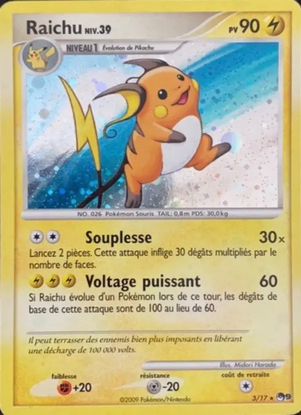 Raichu – carte Pokémon TCG Rare n°3