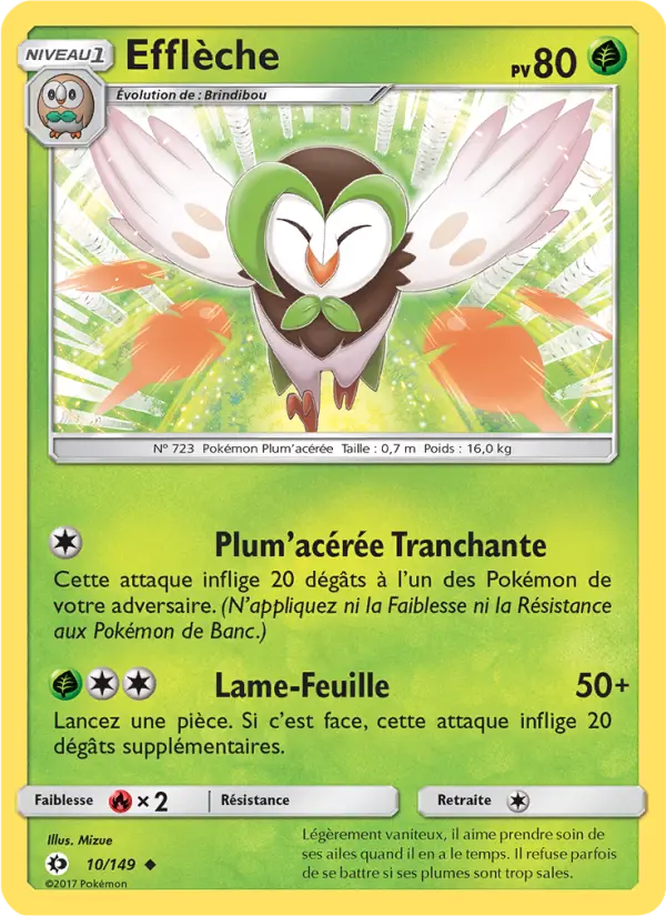 Efflèche – carte Pokémon TCG Peu Commune n°10