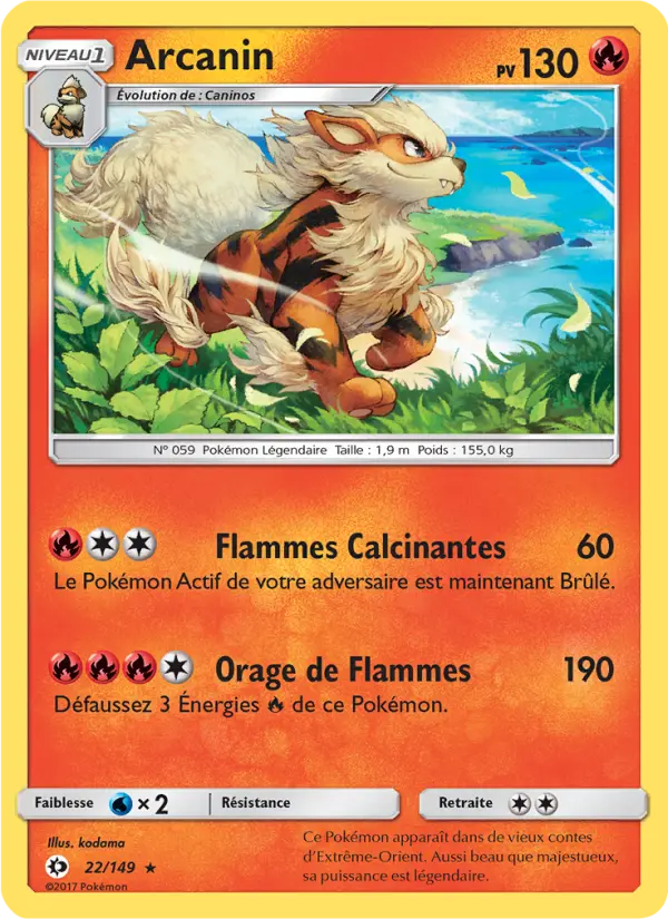 Arcanin – carte Pokémon TCG Rare n°22