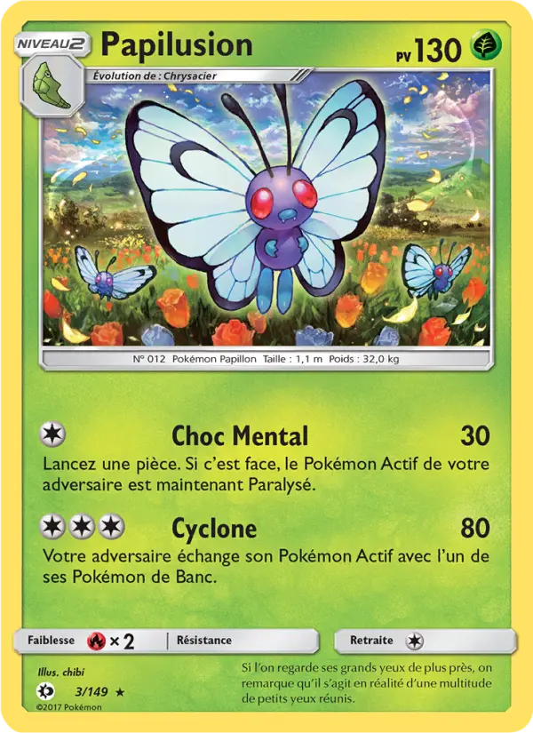 Papilusion – carte Pokémon TCG Rare n°3