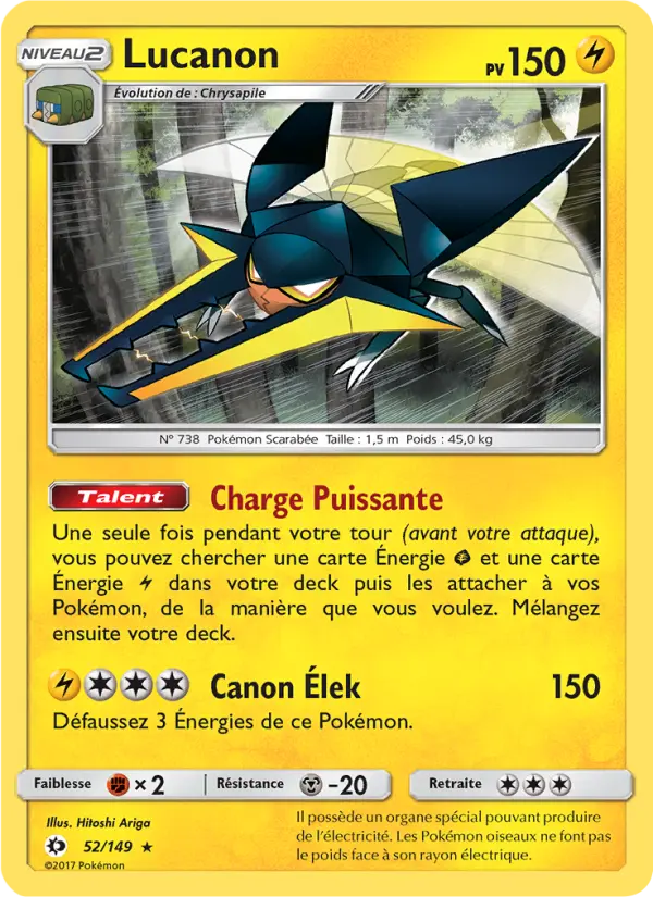 Lucanon – carte Pokémon TCG Rare n°52