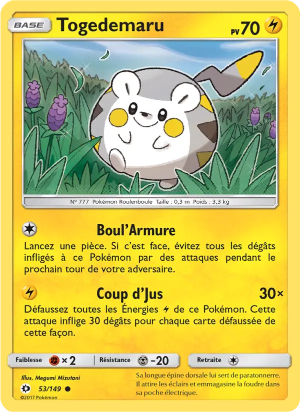 Togedemaru – carte Pokémon TCG Commune n°53
