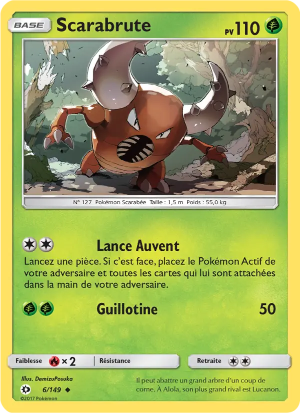 Scarabrute – carte Pokémon TCG Peu Commune n°6