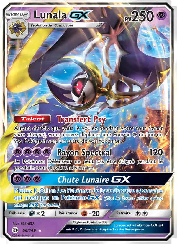 Lunala GX – carte Pokémon TCG Ultra Rare n°66