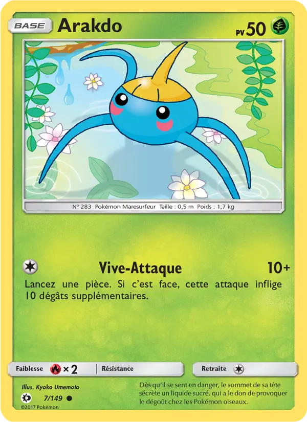 Arakdo – carte Pokémon TCG Commune n°7