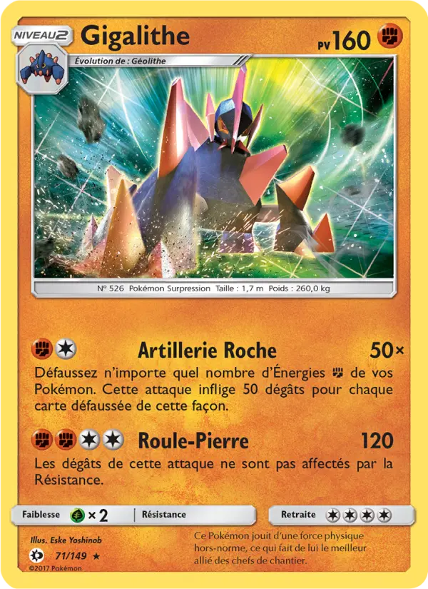 Gigalithe – carte Pokémon TCG Rare n°71