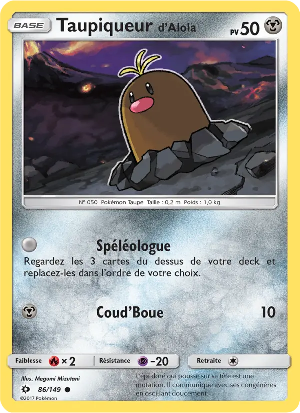 Taupiqueur d’Alola – carte Pokémon TCG Commune n°86