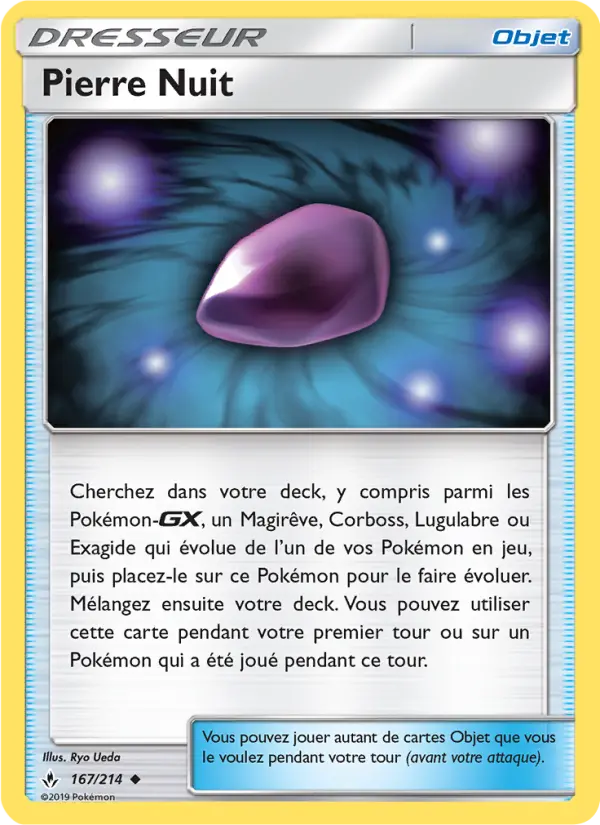 Pierre Nuit – carte Pokémon TCG Peu Commune n°167